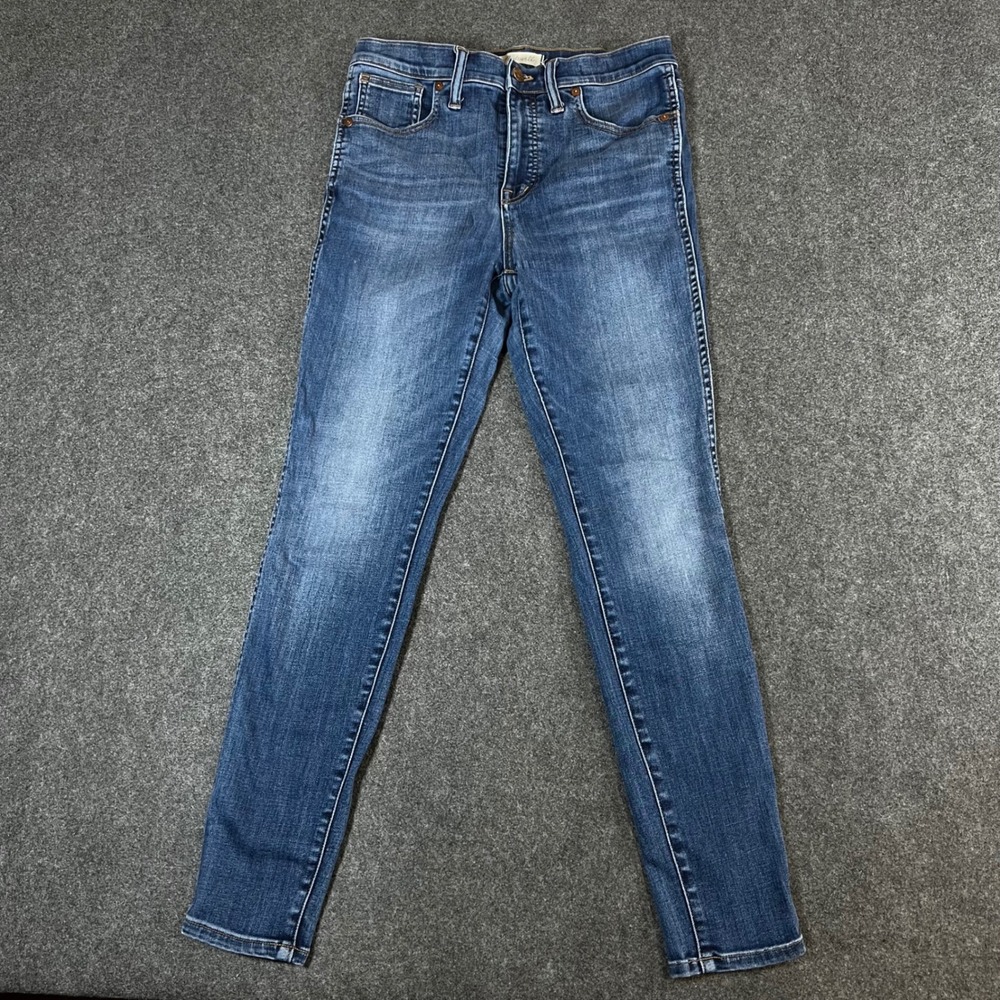 Madewell 10 High-Rise Skinny Jeans Blue Wash Denim Size 29 Stretch Comfort